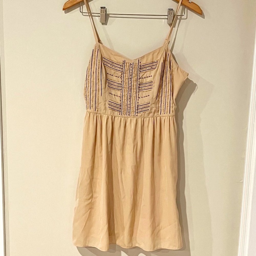 American Eagle Outfitters vintage inspired Light Pink beaded size 6 dress